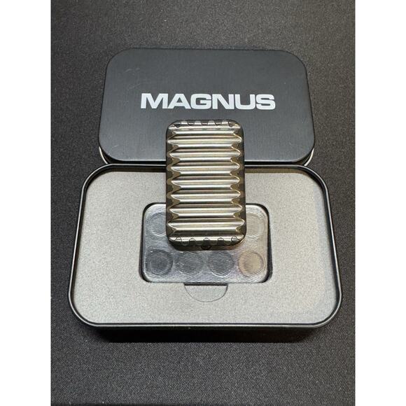 🔥Magnus Crinkle Titanium with Zirc Inlay on Stainless Plates 3 Click Slider🔥 - Picture 1 of 6